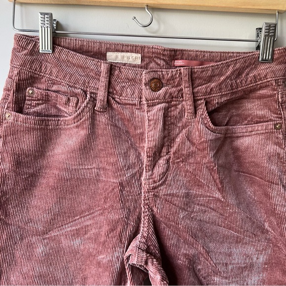 Anthropologie Pilcro 26 bootcut high rise Corduroy Pants Jeans Rusty Rose - Picture 8 of 14